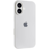 Накладка (з мікрофіброю) Silicon Case Full Camera для iPhone 16- білий