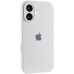 Накладка (з мікрофіброю) Silicon Case Full Camera для iPhone 16- білий