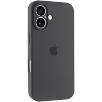 Накладка (з мікрофіброю) Silicon Case Full Camera для iPhone 16- темно-сірий