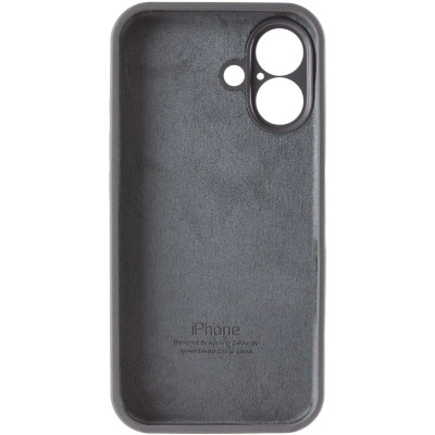 Накладка (з мікрофіброю) Silicon Case Full Camera для iPhone 16- темно-сірий