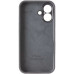 Накладка (з мікрофіброю) Silicon Case Full Camera для iPhone 16- темно-сірий