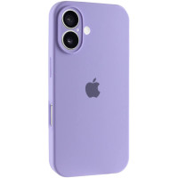 Накладка (з мікрофіброю) Silicon Case Full Camera для iPhone 16- бузковий