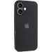 Накладка (з мікрофіброю) Silicon Case Full Camera для iPhone 16 Plus- чорний