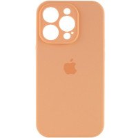 Накладка (з мікрофіброю) Silicon Case Full Camera для iPhone 16 Pro- світло-помаранчевий