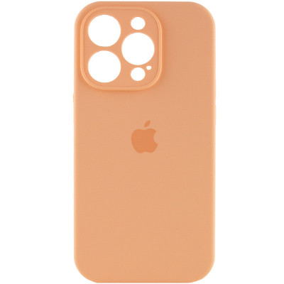 Накладка (з мікрофіброю) Silicon Case Full Camera для iPhone 16 Pro- світло-помаранчевий