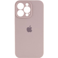 Накладка (з мікрофіброю) Silicon Case Full Camera для iPhone 16 Pro- пастельно-рожевий