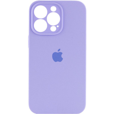 Накладка (з мікрофіброю) Silicon Case Full Camera для iPhone 16 Pro- бузковий