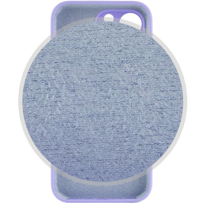Накладка (з мікрофіброю) Silicon Case Full Camera для iPhone 16 Pro- бузковий