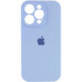Накладка (з мікрофіброю) Silicon Case Full Camera для iPhone 16 Pro Max- бузково блакитний