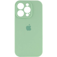 Накладка (з мікрофіброю) Silicon Case Full Camera для iPhone 16 Pro Max- фісташковий