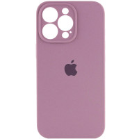 Накладка (з мікрофіброю) Silicon Case Full Camera для iPhone 16 Pro Max- ліловий