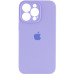Накладка (з мікрофіброю) Silicon Case Full Camera для iPhone 16 Pro Max- бузковий