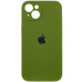 Накладка (з мікрофіброю) Silicon Case Full Camera для iPhone 15- темно-оливковий
