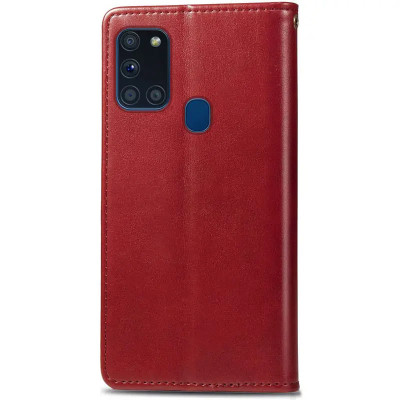 Чохол-книжка GETMAN Gallant шкіряний для Samsung A21s / A217- червоний Чохол-книжка GETMAN Gallant шкіряний для Samsung A21s / A217- червоний