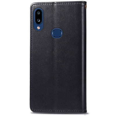 Чохол-книжка GETMAN Gallant шкіряний для Samsung A10s / A107- чорний Чохол-книжка GETMAN Gallant шкіряний для Samsung A10s / A107- чорний