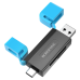 Картрідер (Card Reader) Borofone DH9 Wisdom 2-in-1 USB/Type-C 3.0