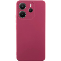 Накладка (з мікрофіброю) Silicone Cover Lakshmi Full Camera для Xiaomi Redmi Note 14 4G (UA/Europe)- марсала