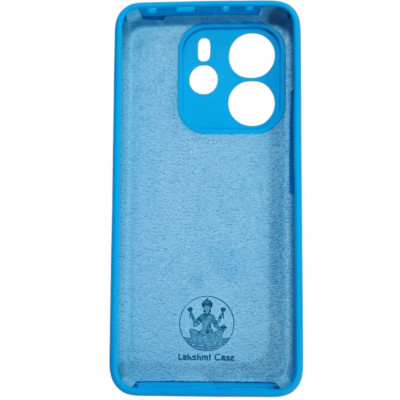 Накладка (з мікрофіброю) Silicone Cover Lakshmi Full Camera для Xiaomi Redmi Note 14 4G (UA/Europe)- блакитний