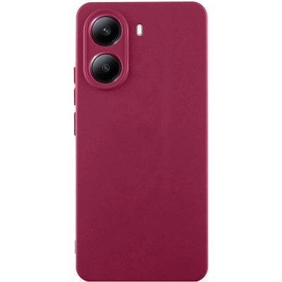 Накладка (з мікрофіброю) Silicone Cover Lakshmi Full Camera для Xiaomi Poco X7 Pro- марсала
