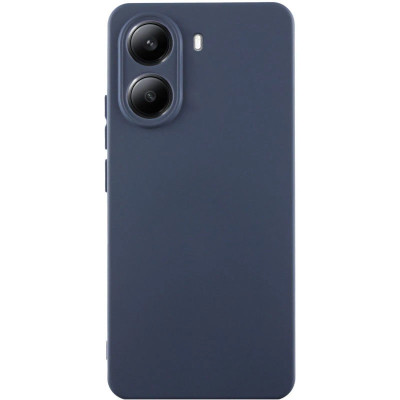 Накладка (з мікрофіброю) Silicone Cover Lakshmi Full Camera для Xiaomi Poco X7 Pro- темно-синій