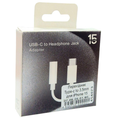 Перехідник Type-c to 3.5mm для iPhone 15