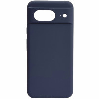 Накладка (з мікрофіброю) Silicone Cover Lakshmi Full Camera для Google Pixel 8- темно-синій