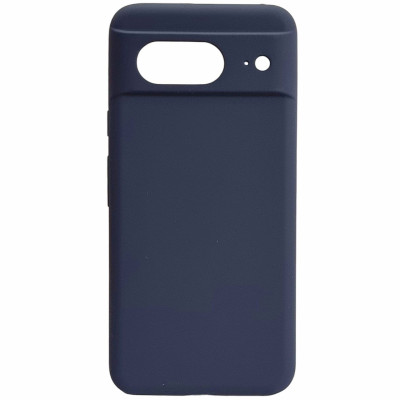 Накладка (з мікрофіброю) Silicone Cover Lakshmi Full Camera для Google Pixel 8- темно-синій