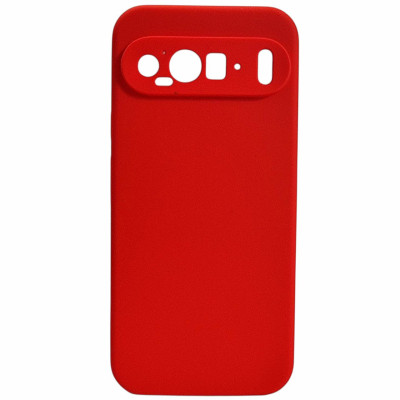 Накладка (з мікрофіброю) Silicone Cover Lakshmi Full Camera для Google Pixel 9 Pro XL- червоний