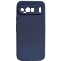 Накладка (з мікрофіброю) Silicone Cover Lakshmi Full Camera для Google Pixel 9 Pro XL- темно-синій