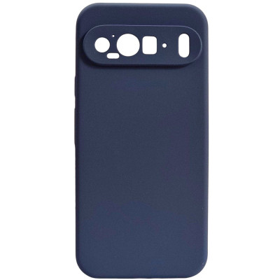Накладка (з мікрофіброю) Silicone Cover Lakshmi Full Camera для Google Pixel 9 Pro XL- темно-синій
