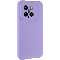 Накладка (з мікрофіброю) Silicone Cover Lakshmi Full Camera для Xiaomi 14- бузковий