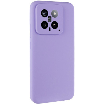 Накладка (з мікрофіброю) Silicone Cover Lakshmi Full Camera для Xiaomi 14- бузковий