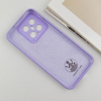 Накладка (з мікрофіброю) Silicone Cover Lakshmi Full Camera для Xiaomi 14- бузковий