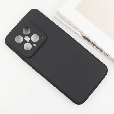 Накладка (з мікрофіброю) Silicone Cover Lakshmi Full Camera для Xiaomi 14- чорний