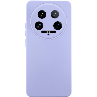 Накладка (з мікрофіброю) Silicone Cover Lakshmi Full Camera для Xiaomi 14 Ultra- бузковий