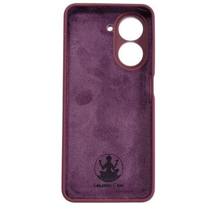 Накладка (з мікрофіброю) Silicone Cover Lakshmi Full Camera для Xiaomi Redmi A5 / Poco C71- марсала