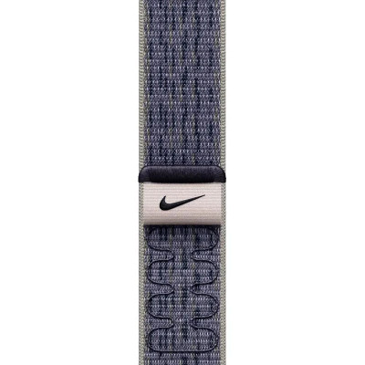Ремінець Nike Sport Loop для Apple Watch 38/40/41/42mm(ser.10)- чорно-синій Ремінець Nike Sport Loop для Apple Watch 38/40/41/42mm(ser.10)- чорно-синій