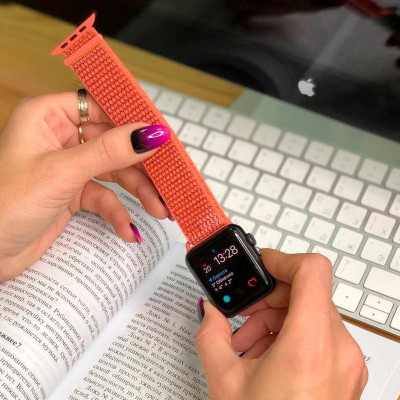 Ремінець Nylon для Apple Watch 38/40/41/42mm(ser.10)- помаранчевий