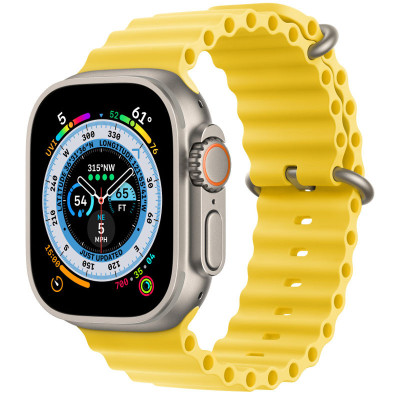 Ремінець Ocean Band для Apple Watch 42(ser.1-3)/44/45/46/49mm- жовтий Ремінець Ocean Band для Apple Watch 42(ser.1-3)/44/45/46/49mm- жовтий
