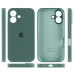 Накладка (з мікрофіброю) Silicon Case Full Camera для iPhone 16 Plus- зелена трава