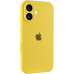 Накладка (з мікрофіброю) Silicon Case Full Camera для iPhone 16- жовтий