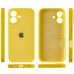 Накладка (з мікрофіброю) Silicon Case Full Camera для iPhone 16- жовтий