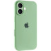 Накладка (з мікрофіброю) Silicon Case Full Camera для iPhone 16- фісташковий