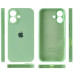 Накладка (з мікрофіброю) Silicon Case Full Camera для iPhone 16- фісташковий