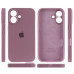 Накладка (з мікрофіброю) Silicon Case Full Camera для iPhone 16- ліловий