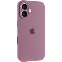 Накладка (з мікрофіброю) Silicon Case Full Camera для iPhone 16- ліловий
