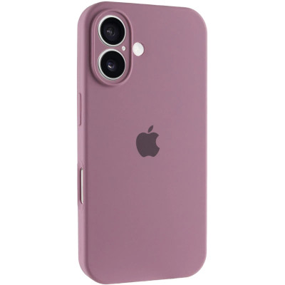 Накладка (з мікрофіброю) Silicon Case Full Camera для iPhone 16- ліловий