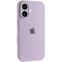 Накладка (з мікрофіброю) Silicon Case Full Camera для iPhone 16- лавандовий
