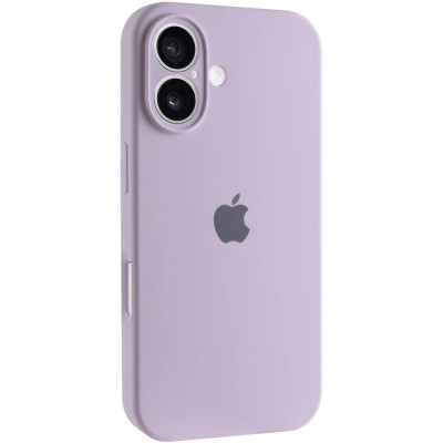Накладка (з мікрофіброю) Silicon Case Full Camera для iPhone 16- лавандовий