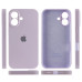 Накладка (з мікрофіброю) Silicon Case Full Camera для iPhone 16- лавандовий